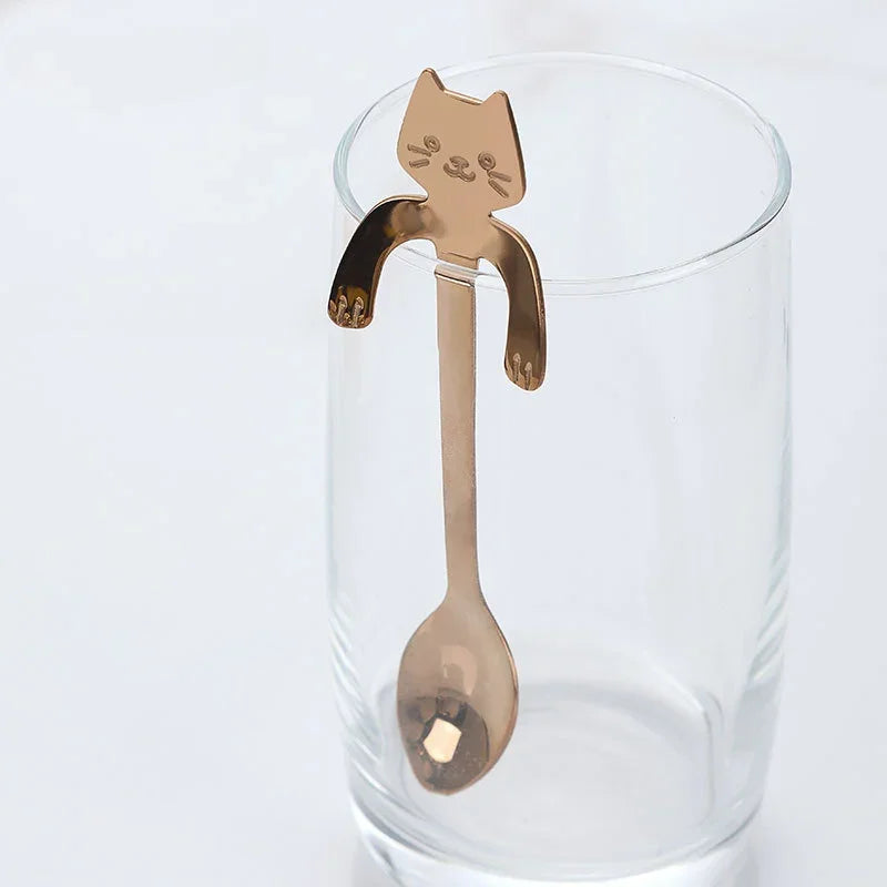 Stainless Steel Spoon Lovely Cute Cat Shape