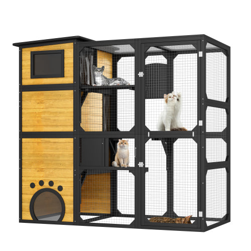 Large Cat Catio 4 Tiers Cat Enclosure Weatherproof