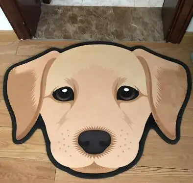 Thick Cartoon dog head shape Anti-Slip Rugs