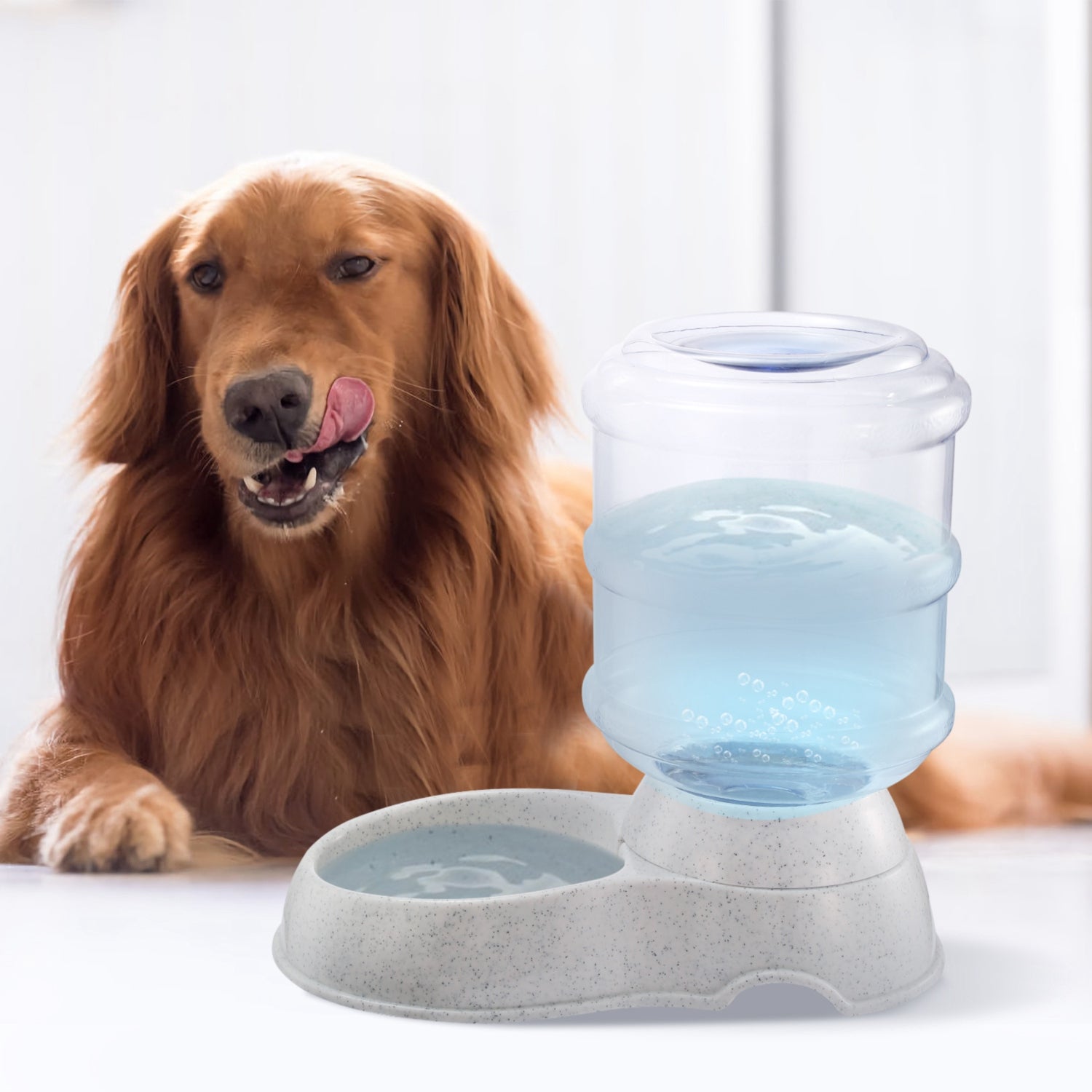 1 Gallon Pet Water Dispenser Self-Dispensing Gravity Pets Water Feeder Automatic.