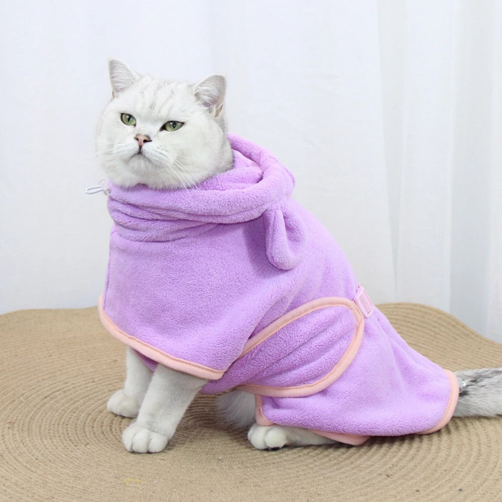 Pet Drying Coat And Bathrobe