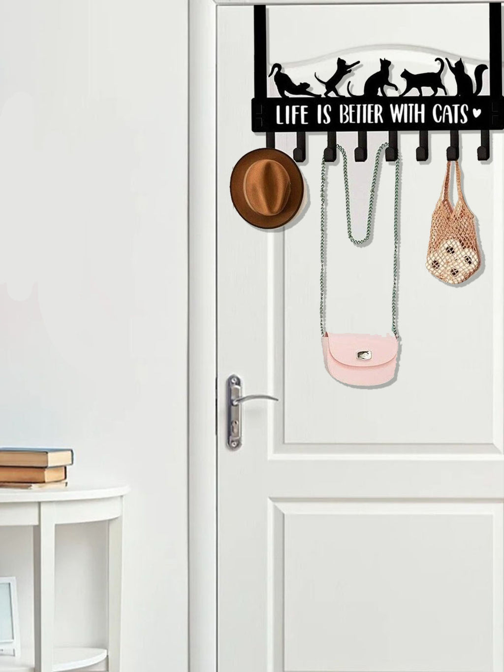 Over-The-Door Cat Multi-Purpose Hooks For Wall Or Door