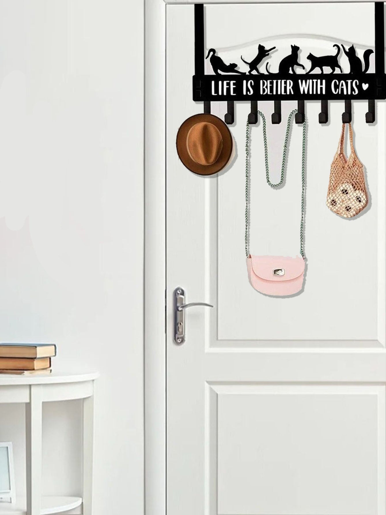 Over-The-Door Cat Multi-Purpose Hooks For Wall Or Door