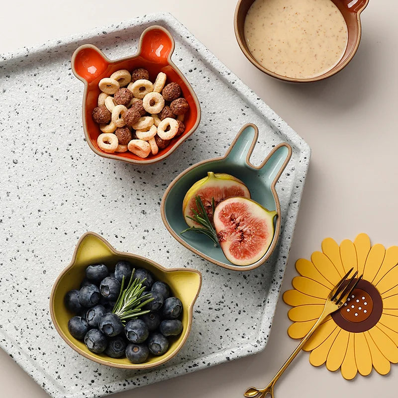 Lovely Ceramic Dishes Cartoon Animal Dishes