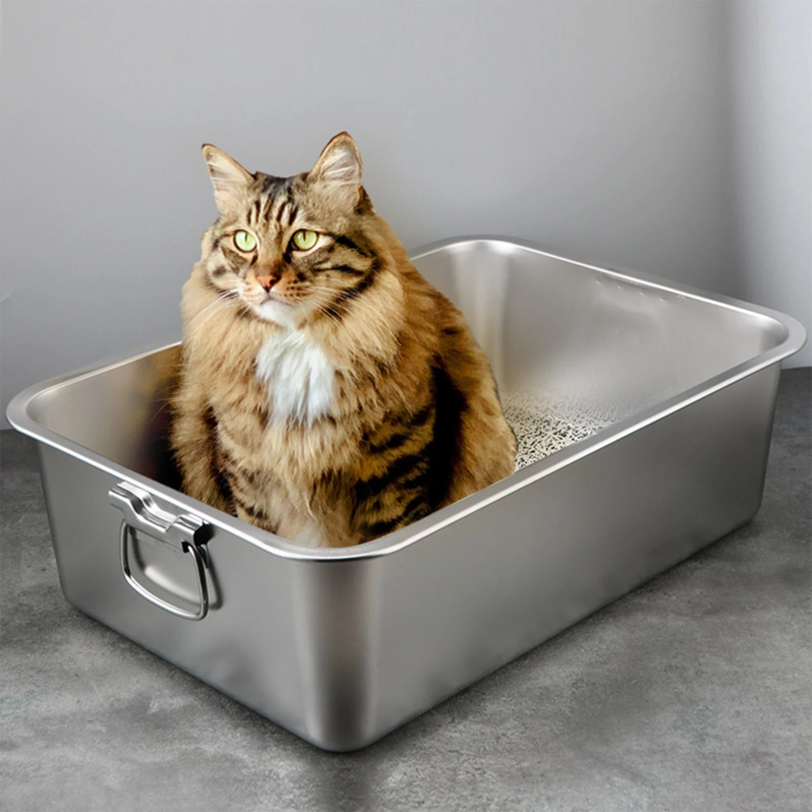 Stainless Steel Cat Litter Box