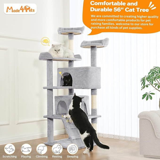 Cat Tree With 2 Apartments Cat Activity Center