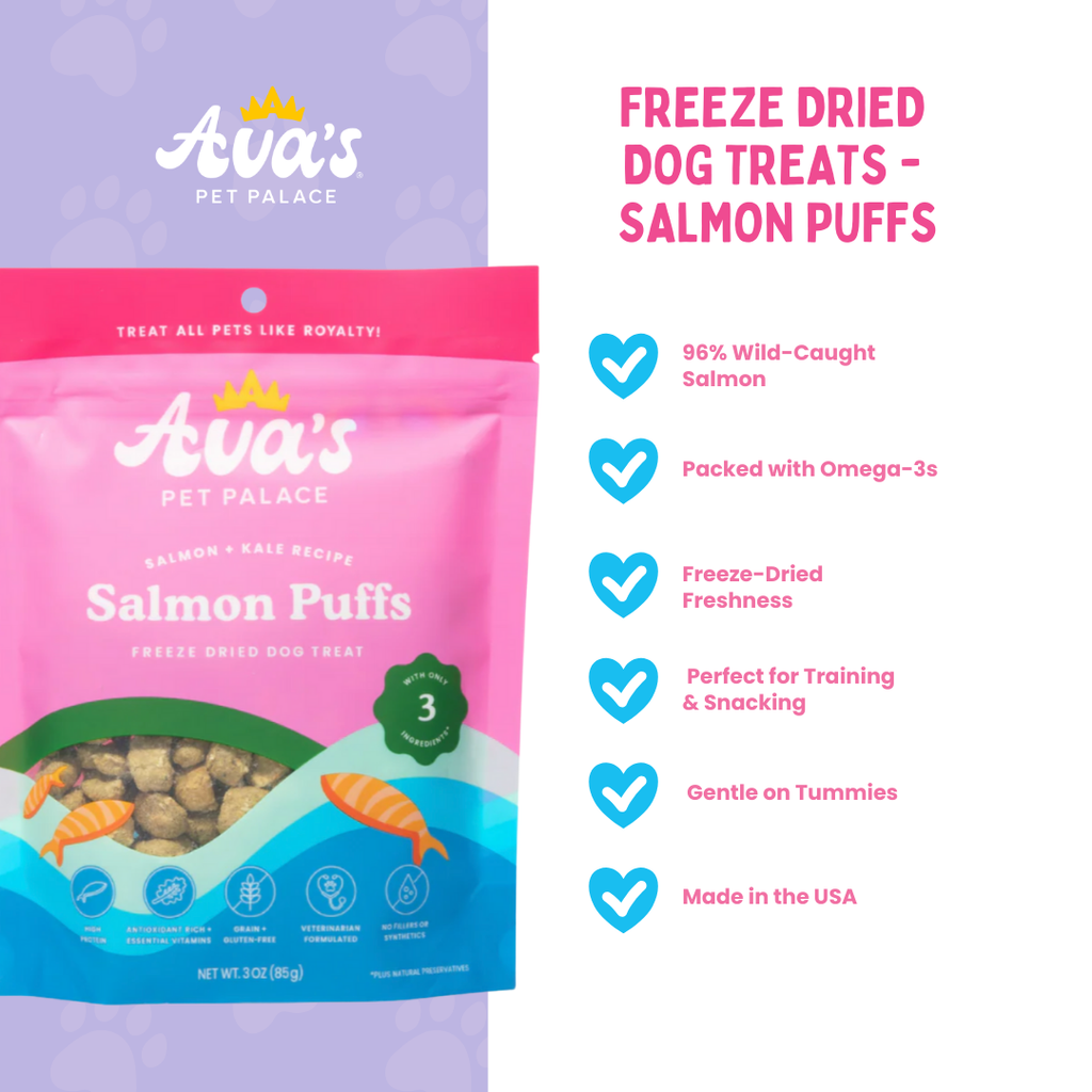 Freeze Dried Dog Treats - Salmon Puffs