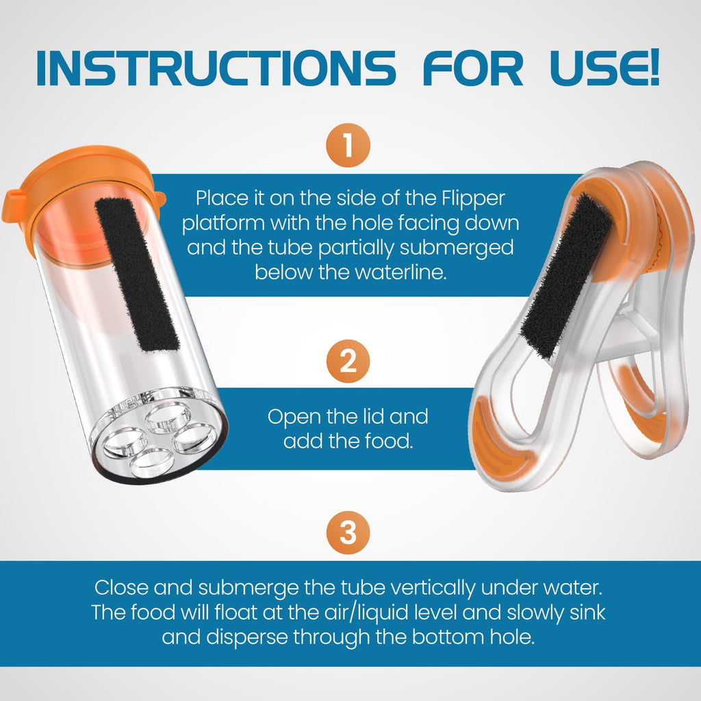 Flipper Feed Aquarium Feeding Kit for Flipper Cleaners