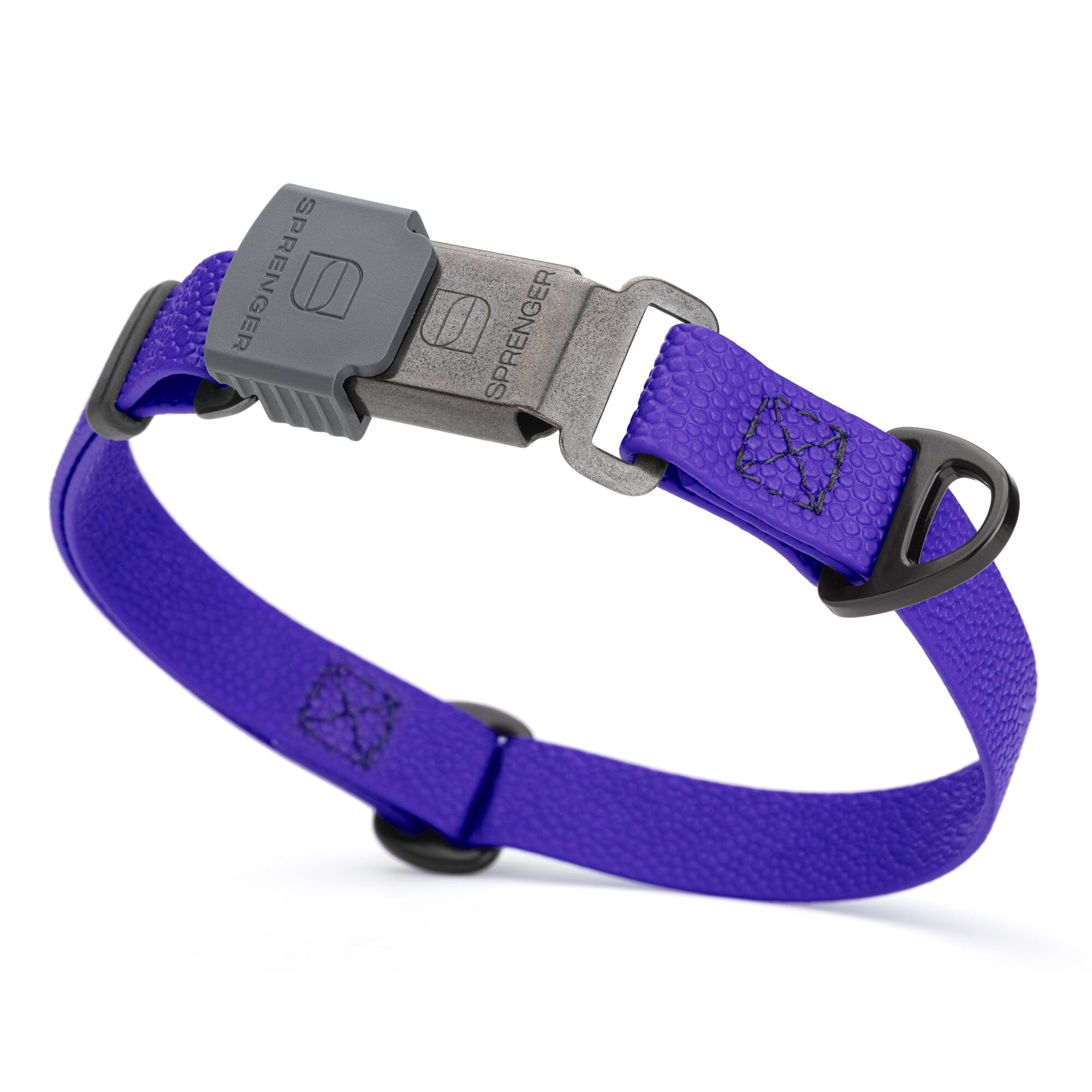 Dogline Pebble Emboss Biothane Dog Collar with Herm Sprenger Stainless Steel ClicLock Buckle
