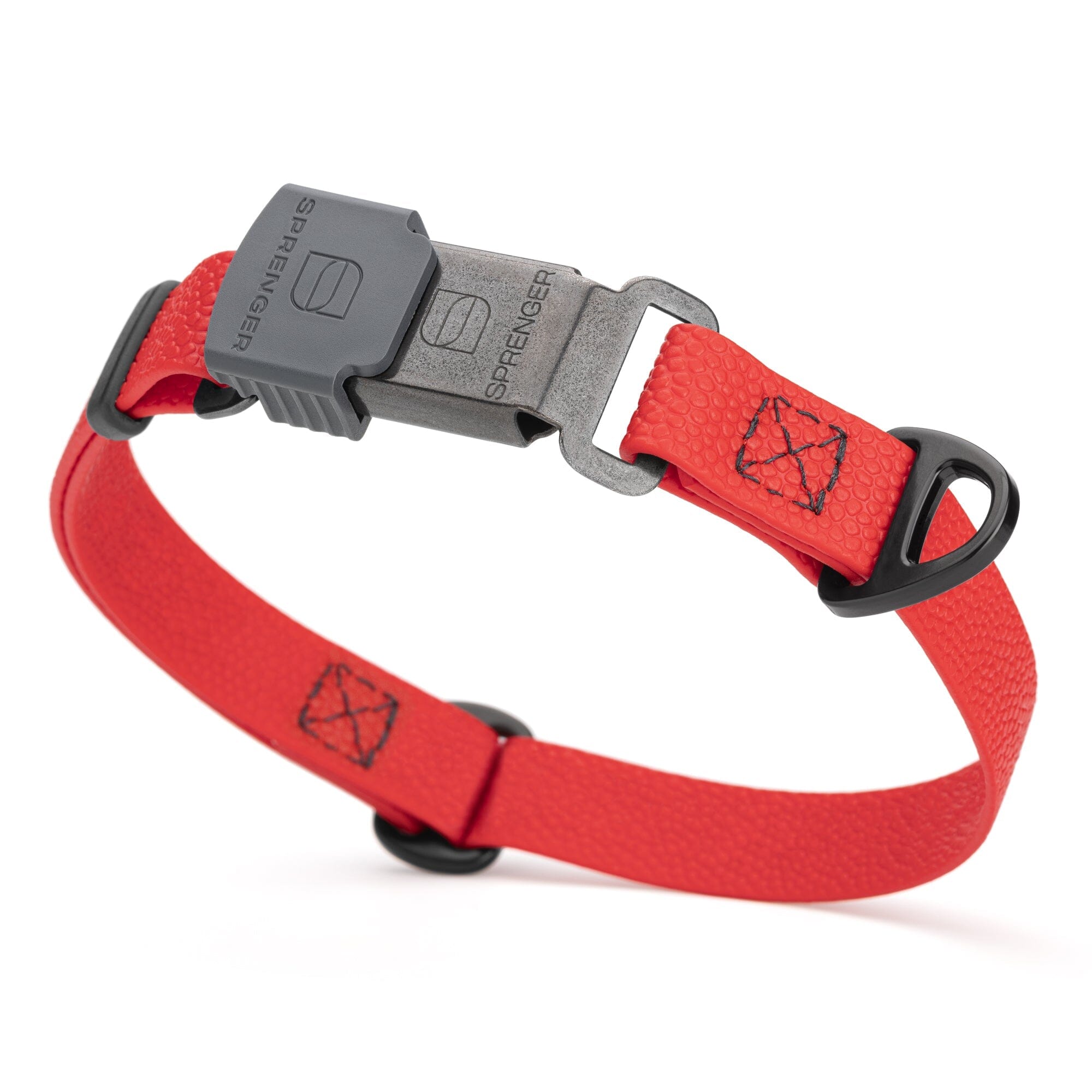 Dogline Pebble Emboss Biothane Dog Collar with Herm Sprenger Stainless Steel ClicLock Buckle