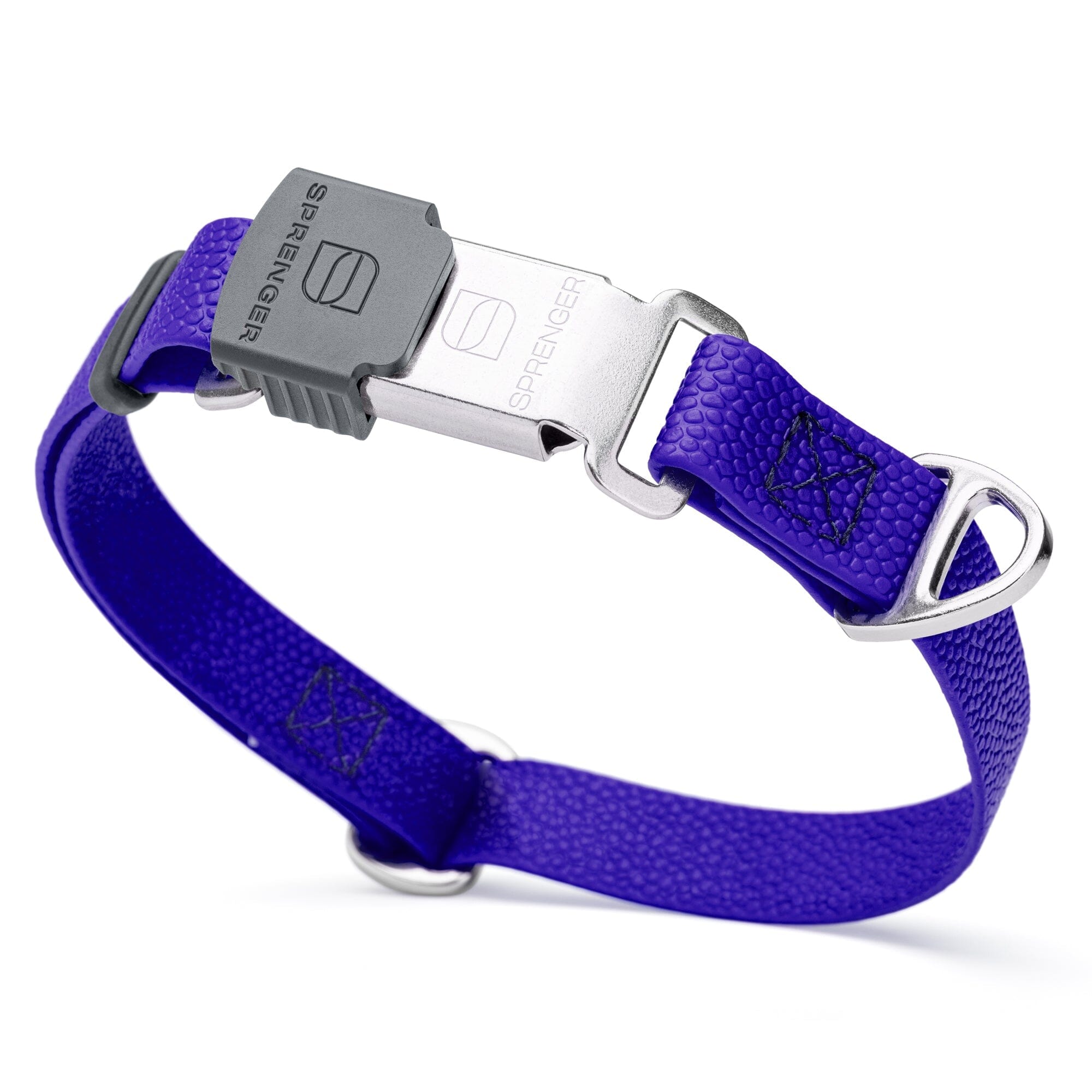 Dogline Pebble Emboss Biothane Dog Collar with Herm Sprenger Stainless Steel ClicLock Buckle