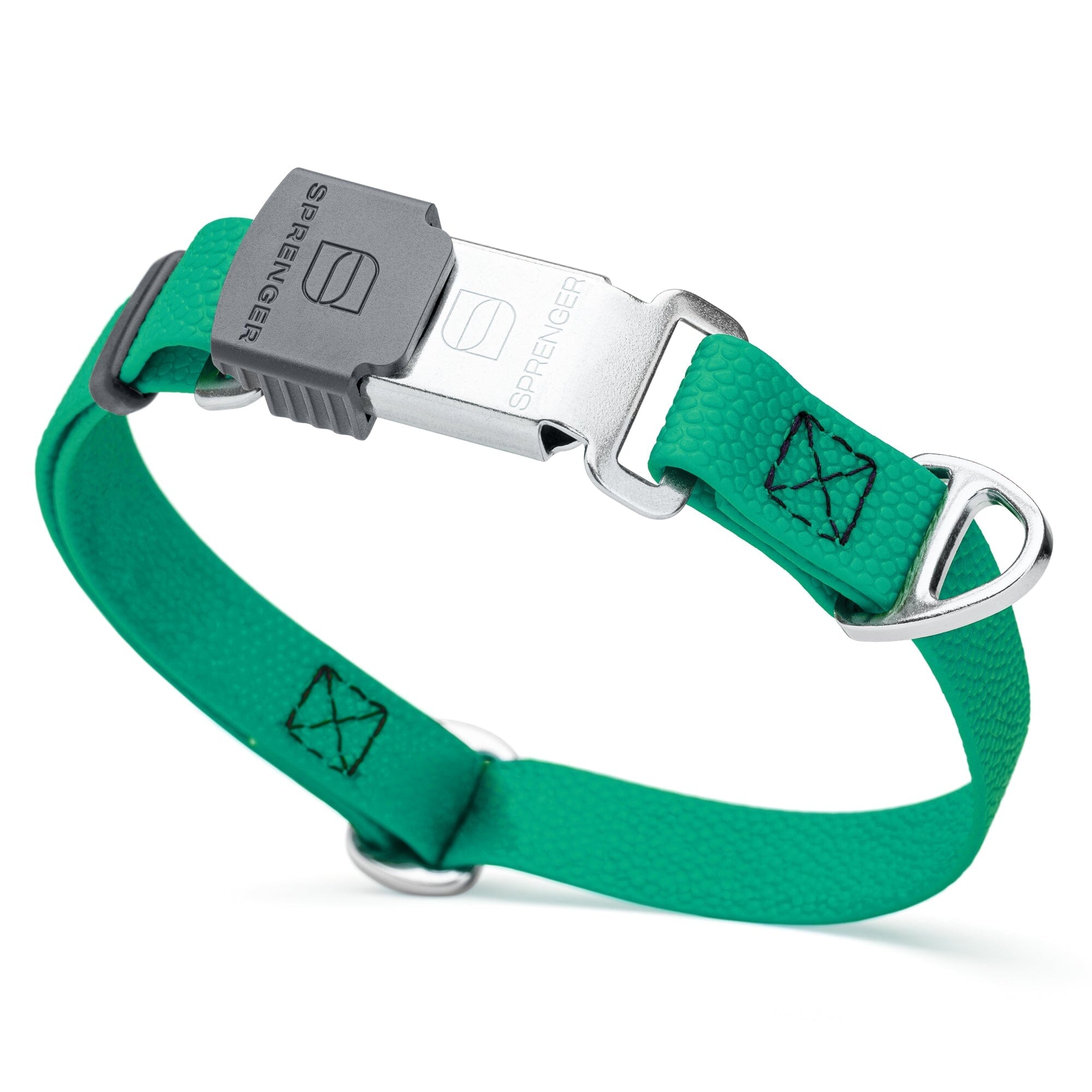 Dogline Pebble Emboss Biothane Dog Collar with Herm Sprenger Stainless Steel ClicLock Buckle