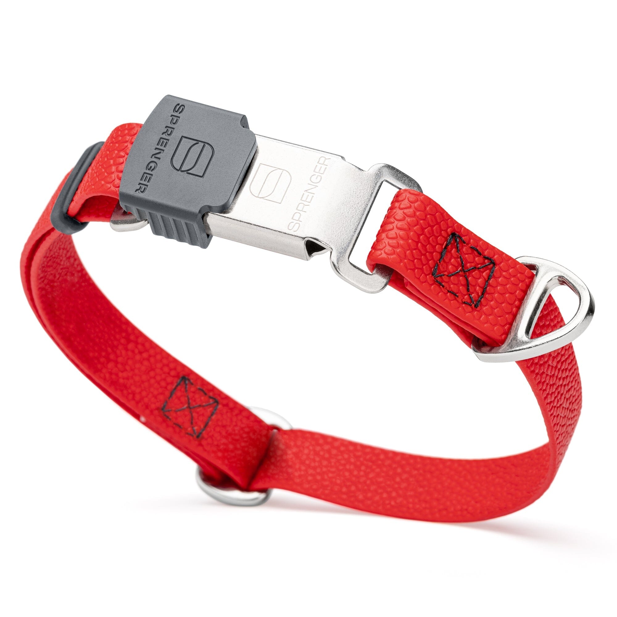 Dogline Pebble Emboss Biothane Dog Collar with Herm Sprenger Stainless Steel ClicLock Buckle