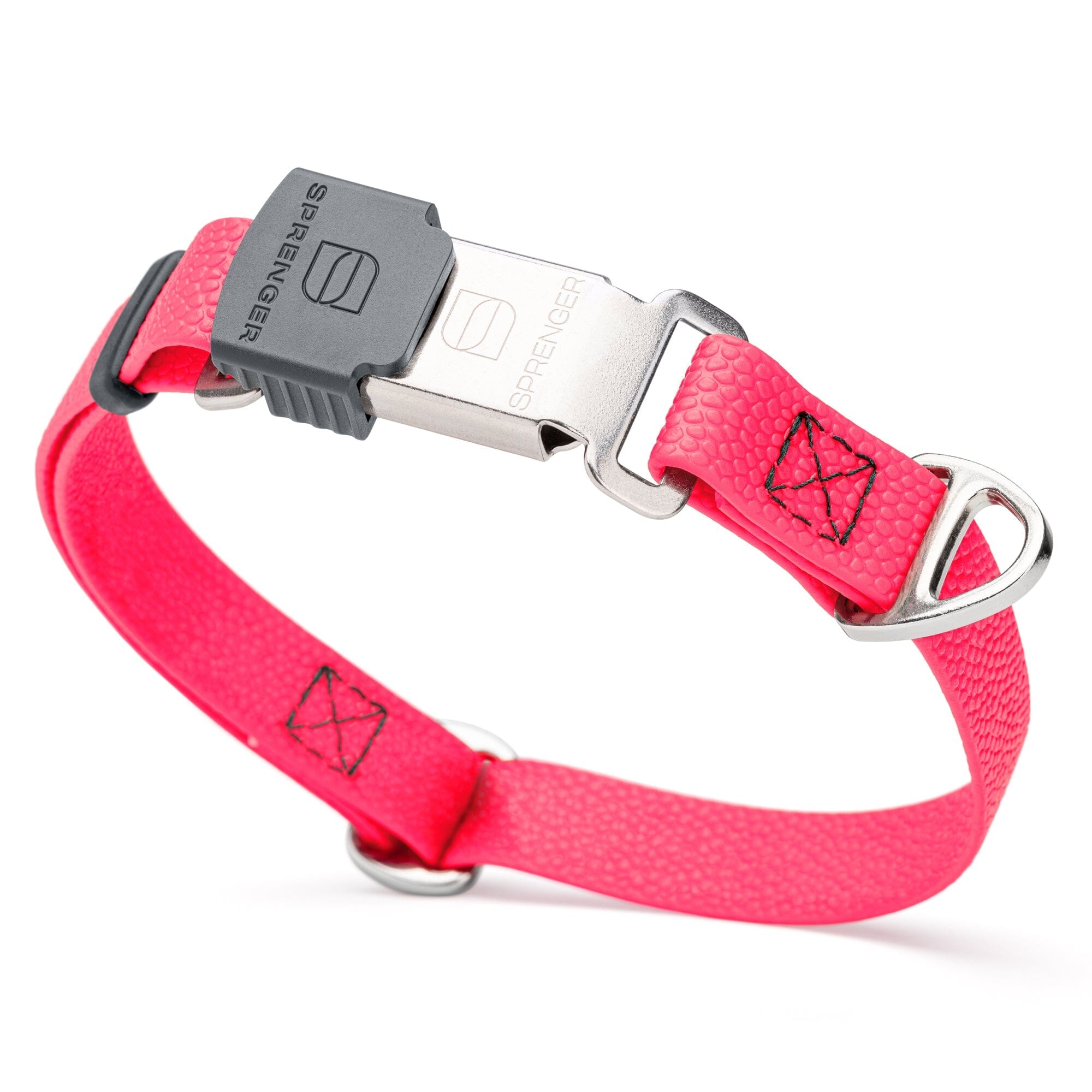 Dogline Pebble Emboss Biothane Dog Collar with Herm Sprenger Stainless Steel ClicLock Buckle