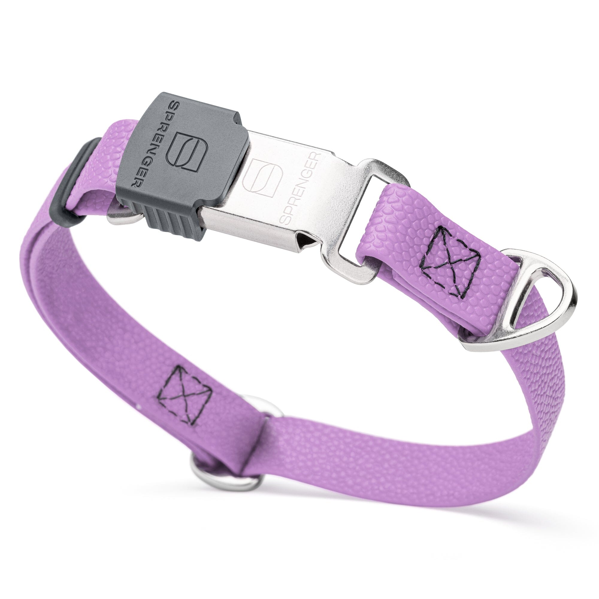 Dogline Pebble Emboss Biothane Dog Collar with Herm Sprenger Stainless Steel ClicLock Buckle