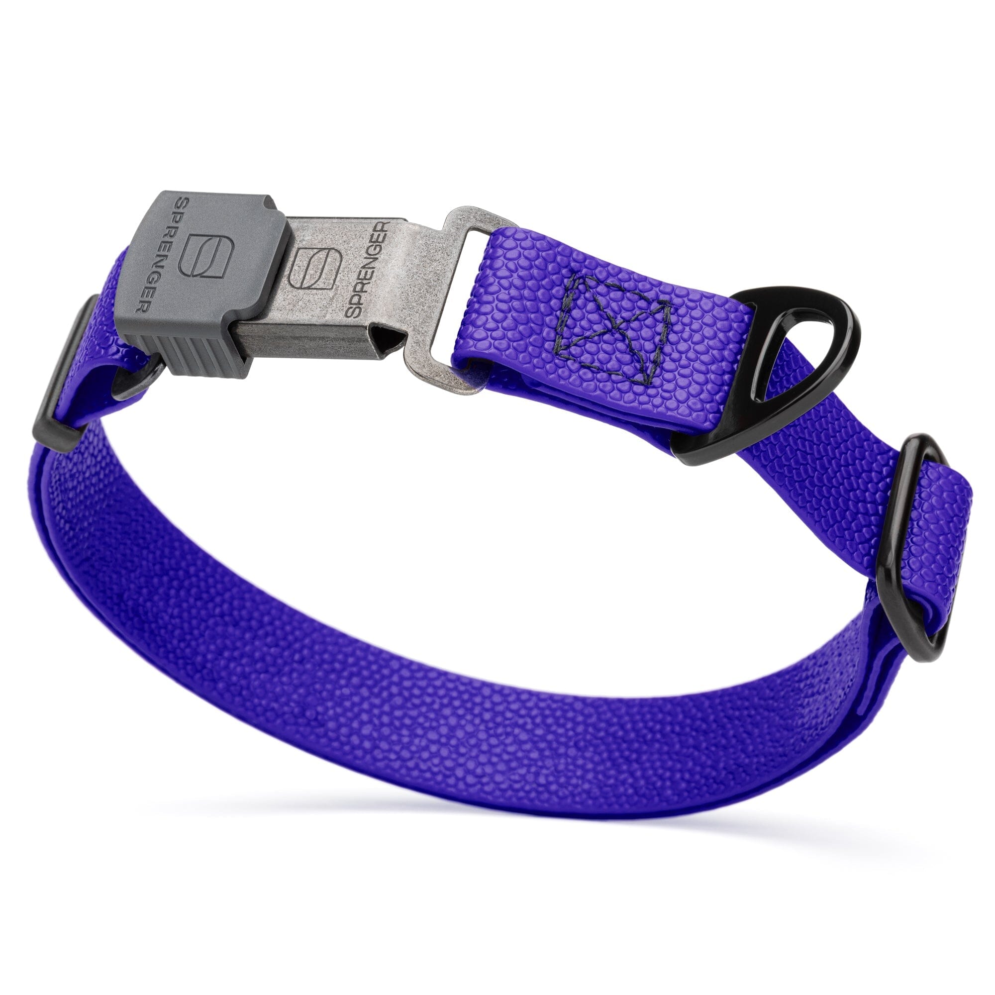 Dogline Pebble Emboss Biothane Dog Collar with Herm Sprenger Stainless Steel ClicLock Buckle