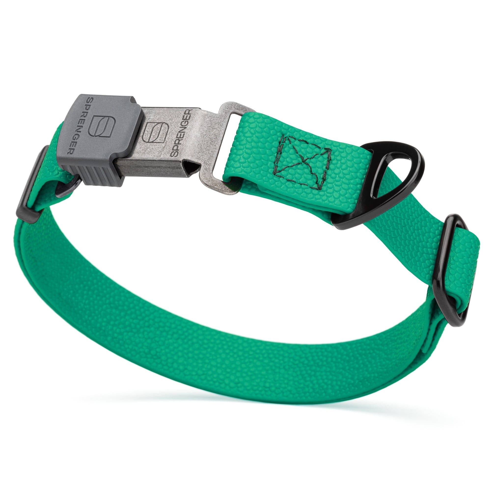 Dogline Pebble Emboss Biothane Dog Collar with Herm Sprenger Stainless Steel ClicLock Buckle