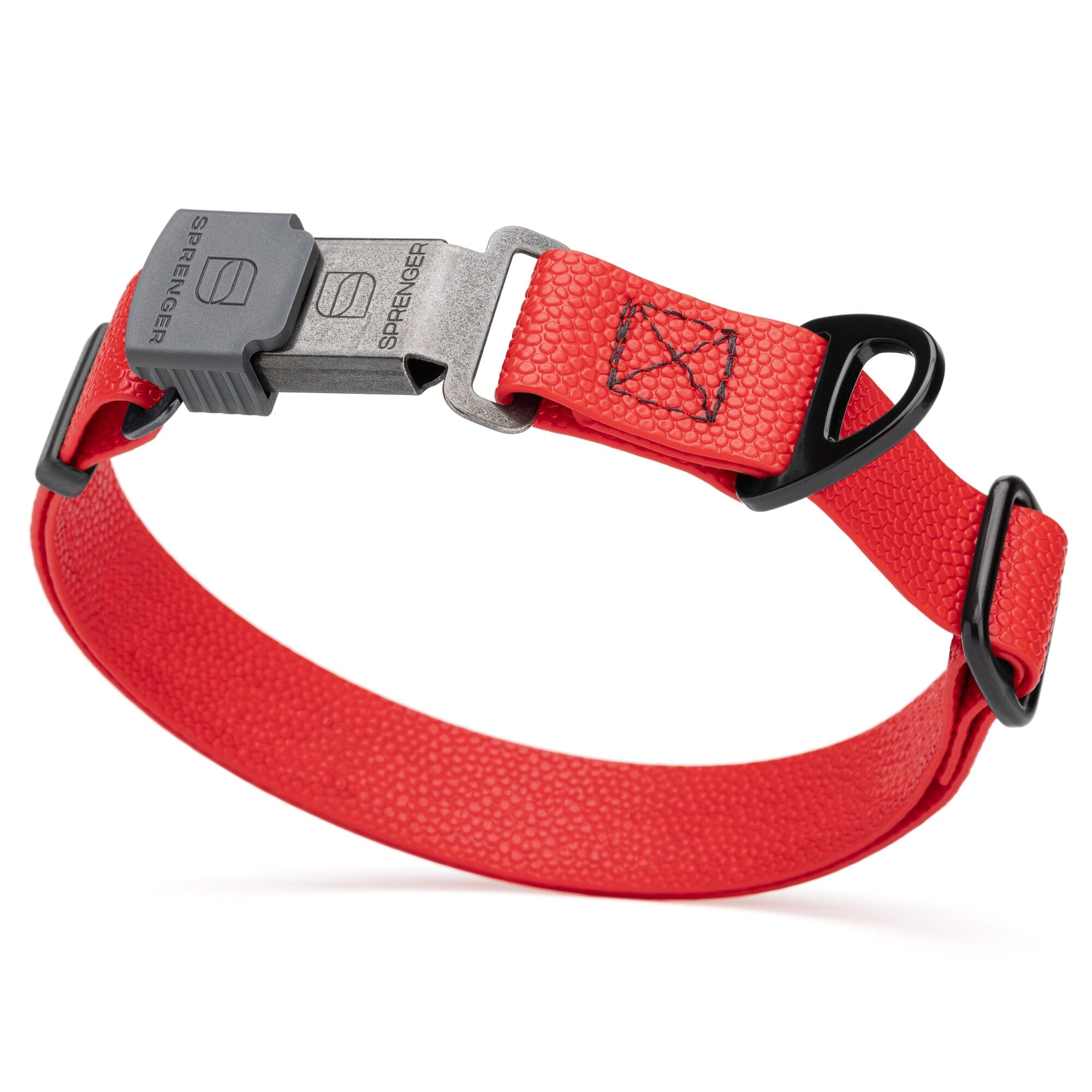 Dogline Pebble Emboss Biothane Dog Collar with Herm Sprenger Stainless Steel ClicLock Buckle