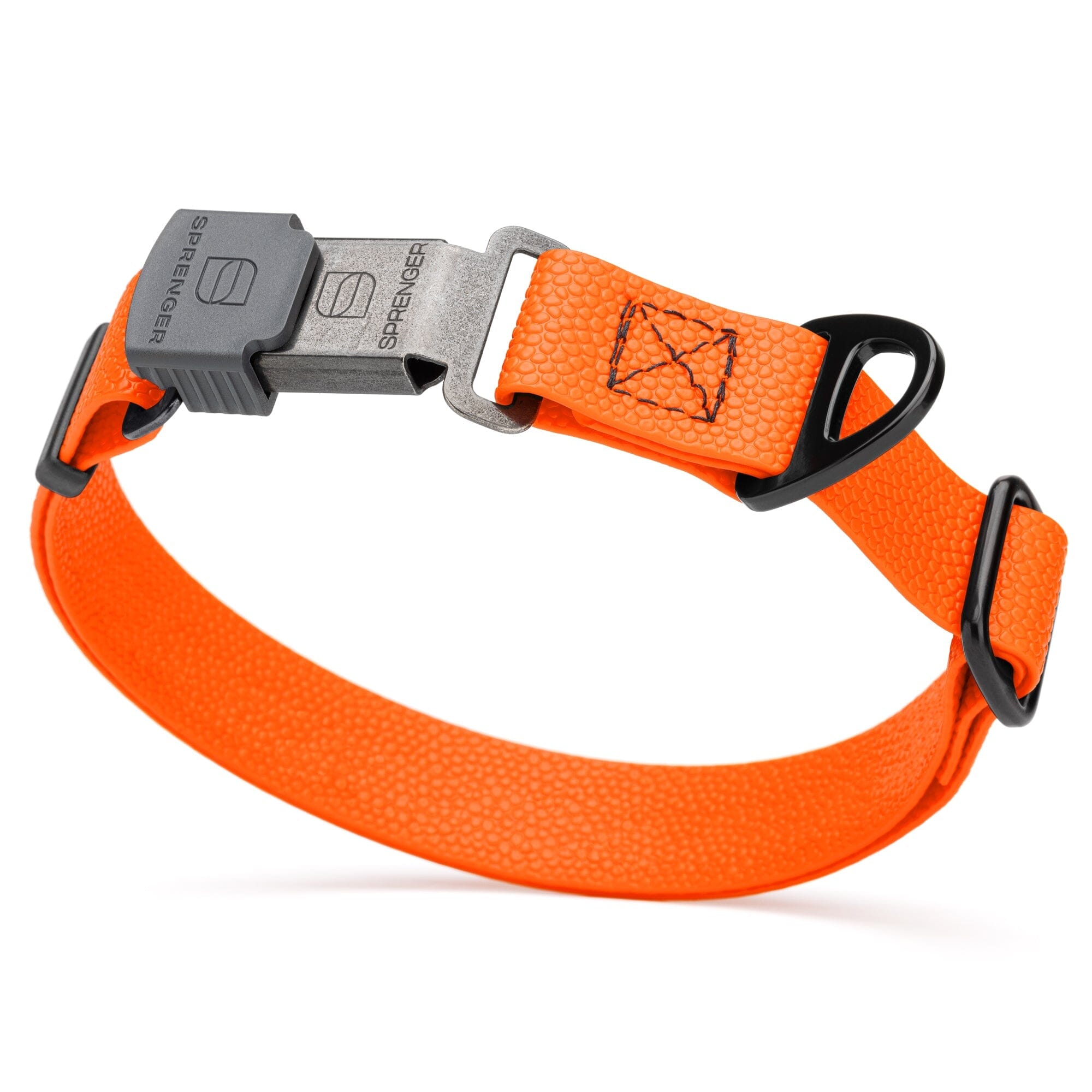 Dogline Pebble Emboss Biothane Dog Collar with Herm Sprenger Stainless Steel ClicLock Buckle