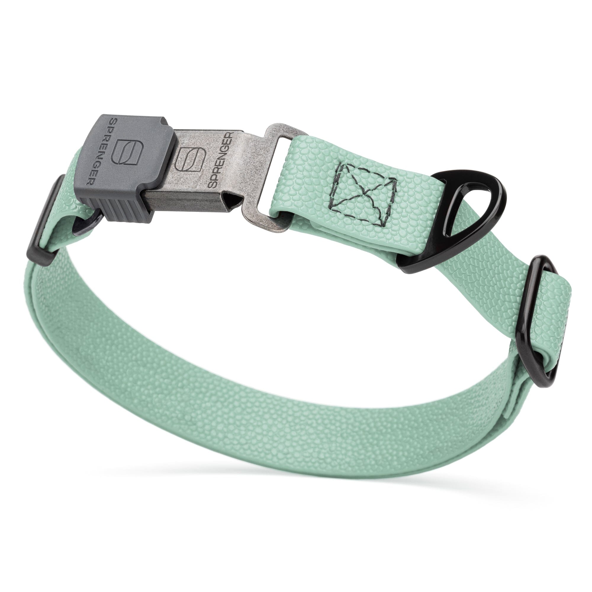 Dogline Pebble Emboss Biothane Dog Collar with Herm Sprenger Stainless Steel ClicLock Buckle