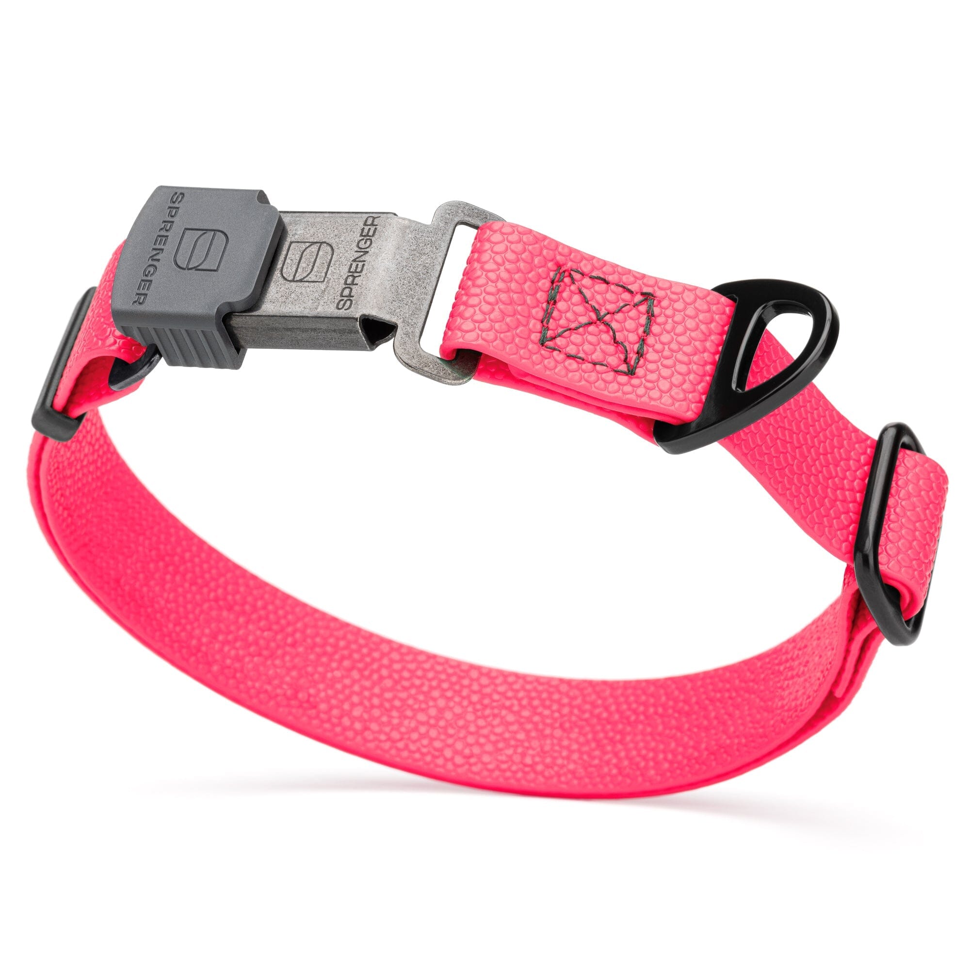 Dogline Pebble Emboss Biothane Dog Collar with Herm Sprenger Stainless Steel ClicLock Buckle