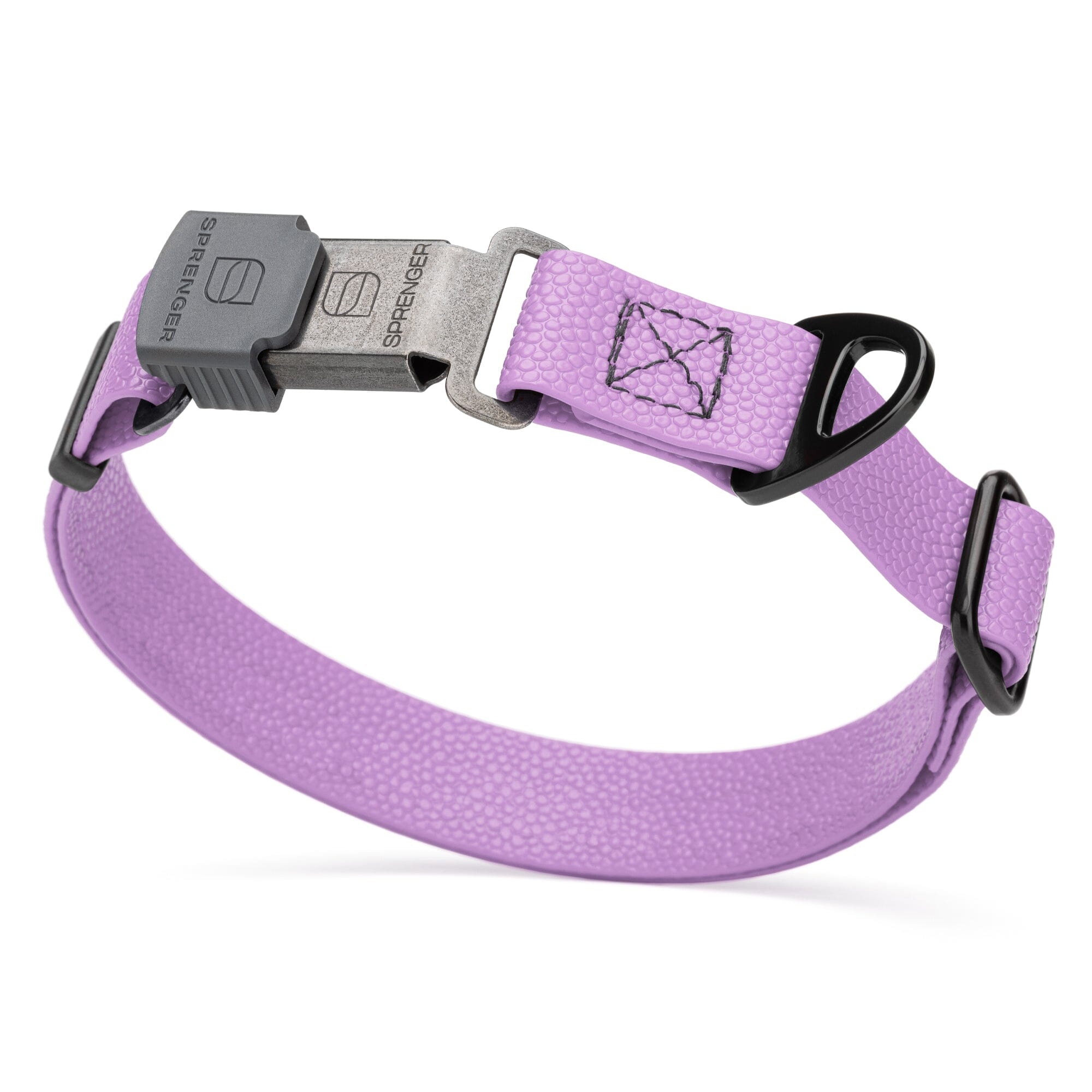 Dogline Pebble Emboss Biothane Dog Collar with Herm Sprenger Stainless Steel ClicLock Buckle