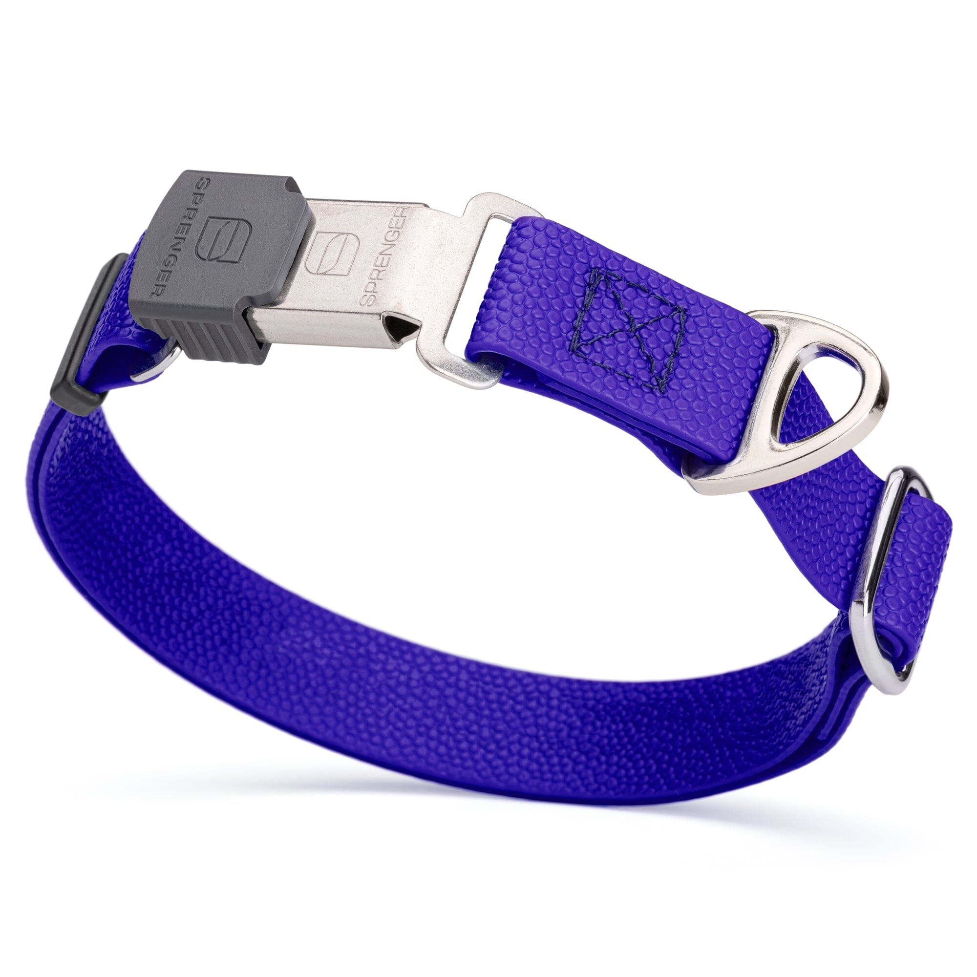 Dogline Pebble Emboss Biothane Dog Collar with Herm Sprenger Stainless Steel ClicLock Buckle