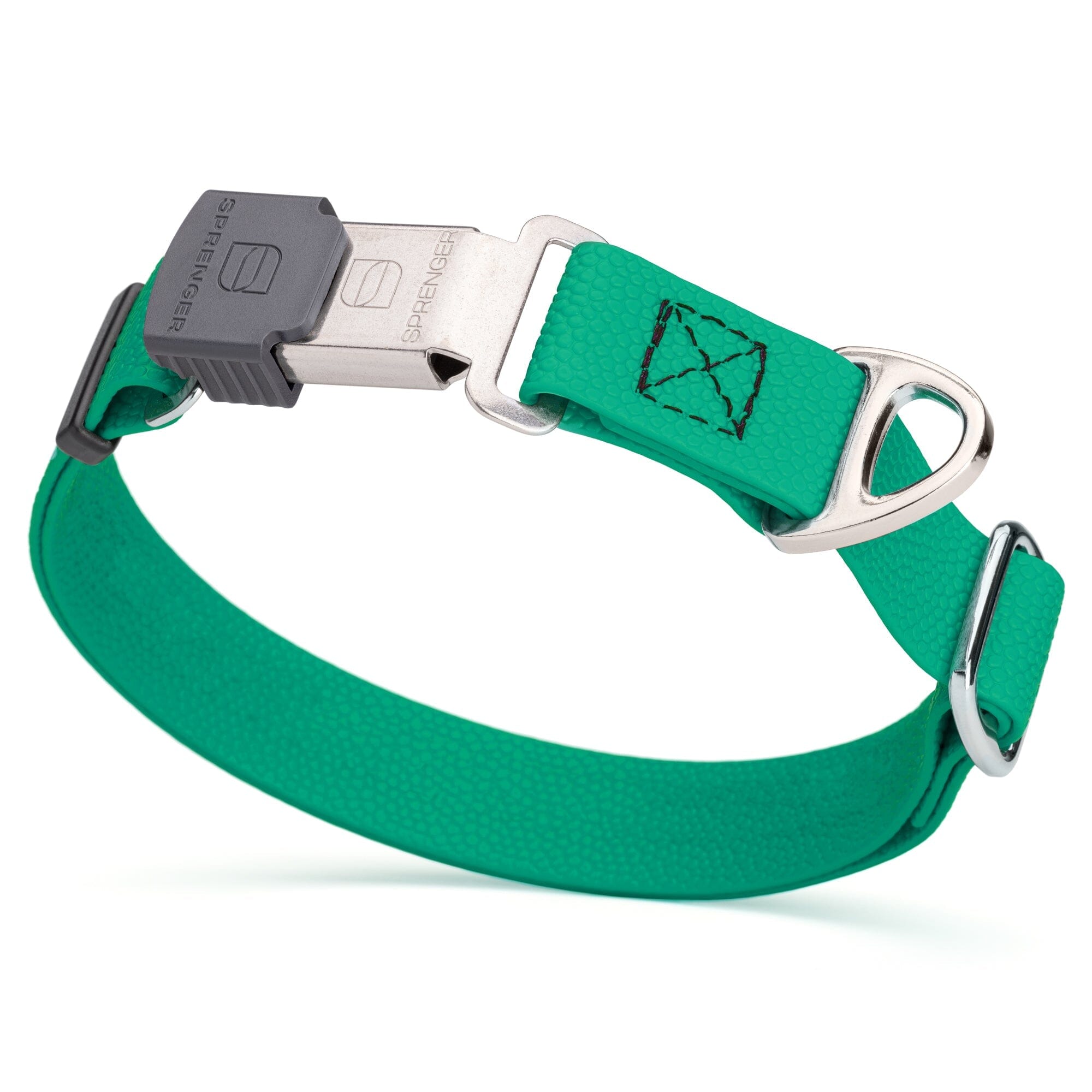 Dogline Pebble Emboss Biothane Dog Collar with Herm Sprenger Stainless Steel ClicLock Buckle