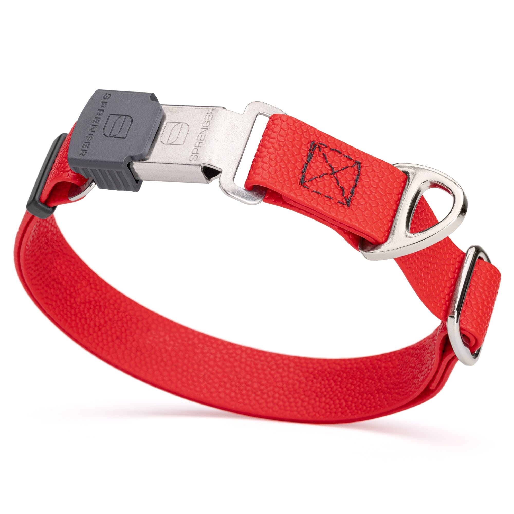 Dogline Pebble Emboss Biothane Dog Collar with Herm Sprenger Stainless Steel ClicLock Buckle