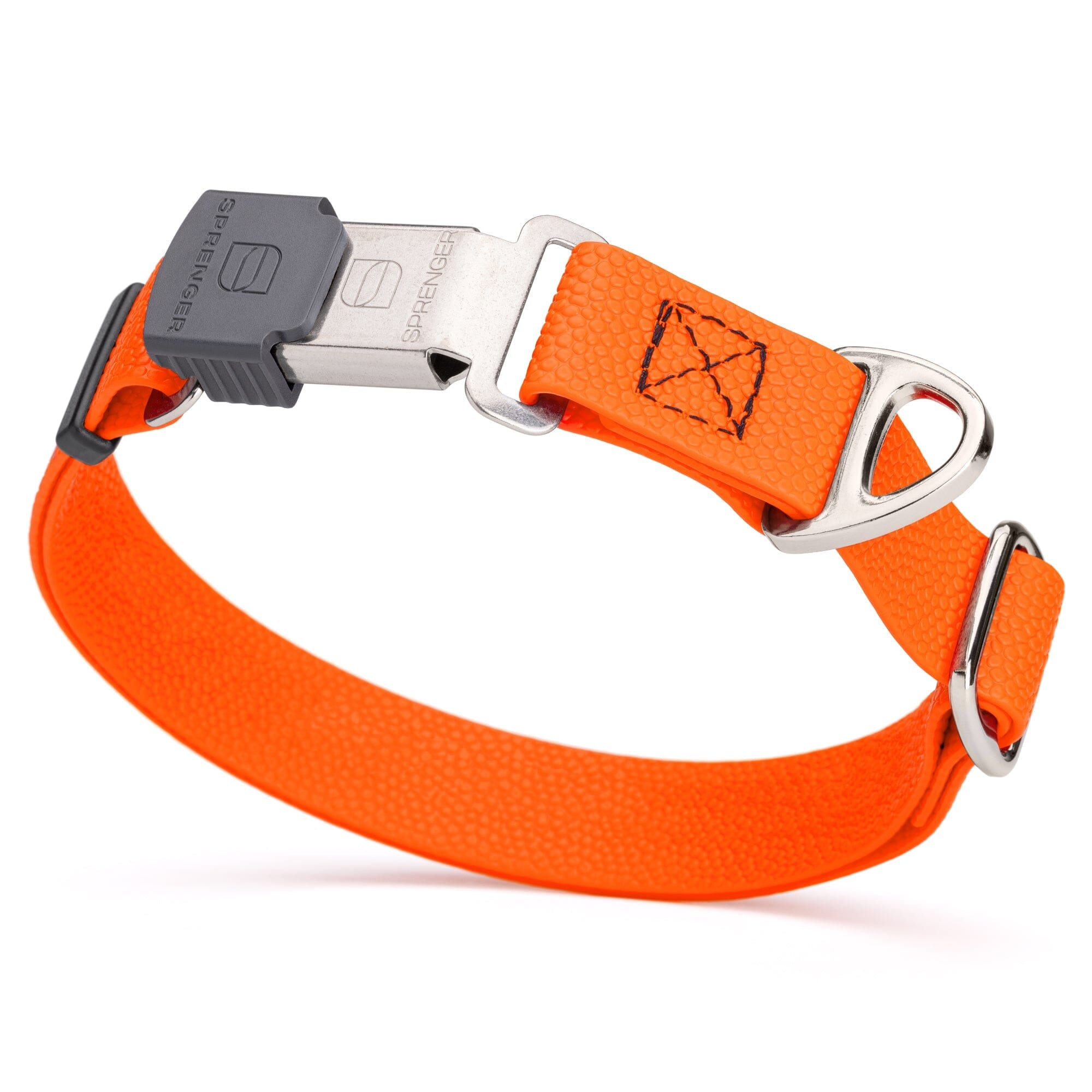 Dogline Pebble Emboss Biothane Dog Collar with Herm Sprenger Stainless Steel ClicLock Buckle