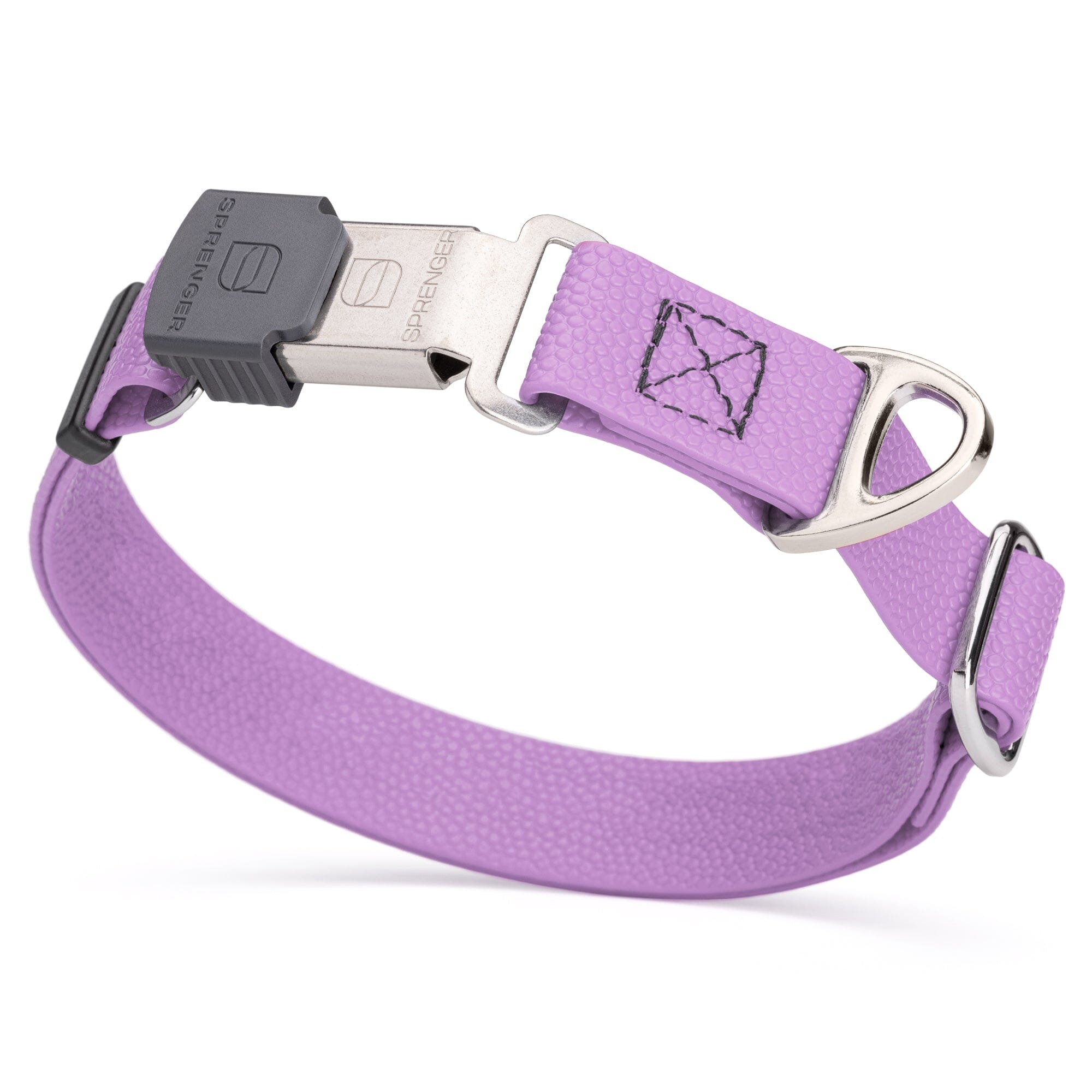 Dogline Pebble Emboss Biothane Dog Collar with Herm Sprenger Stainless Steel ClicLock Buckle