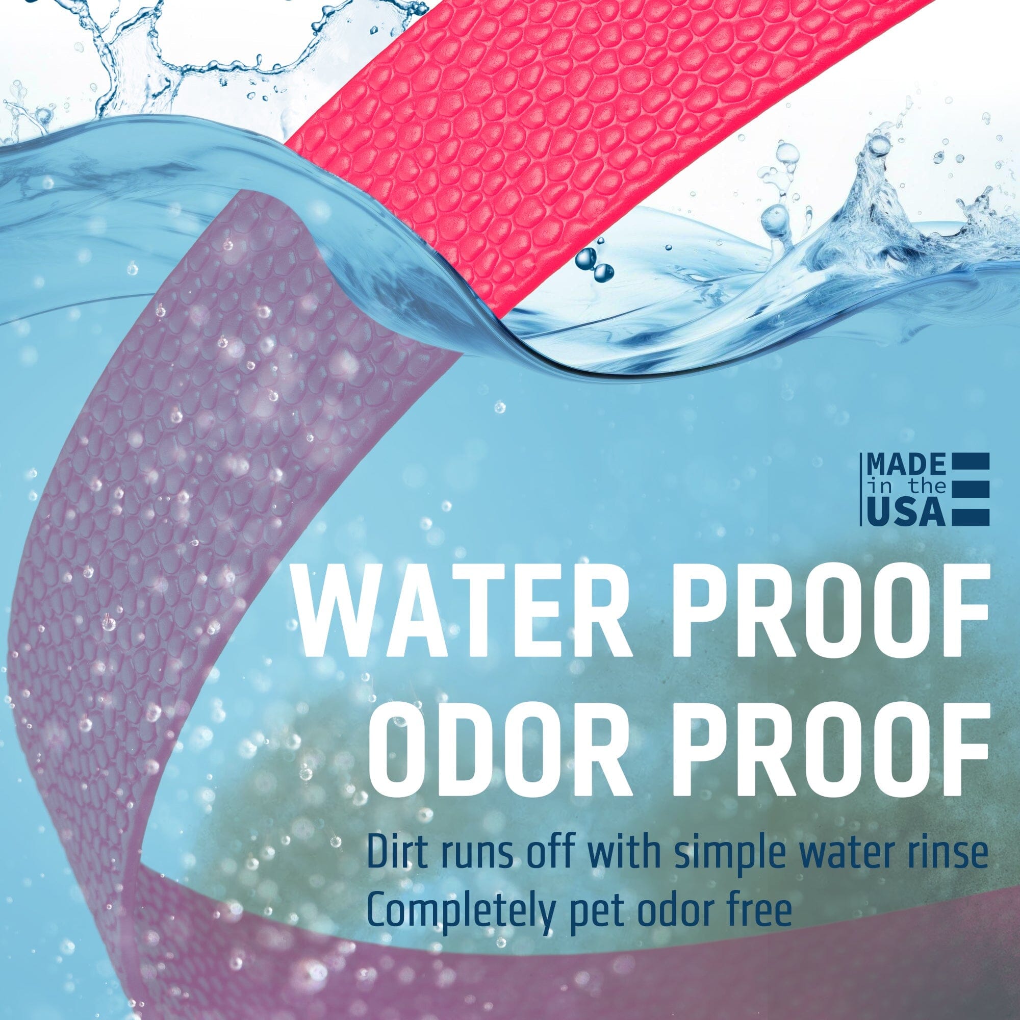 Dogline Pebble Emboss BioThane Dog Collar with Heavy Duty Cobra Buckle