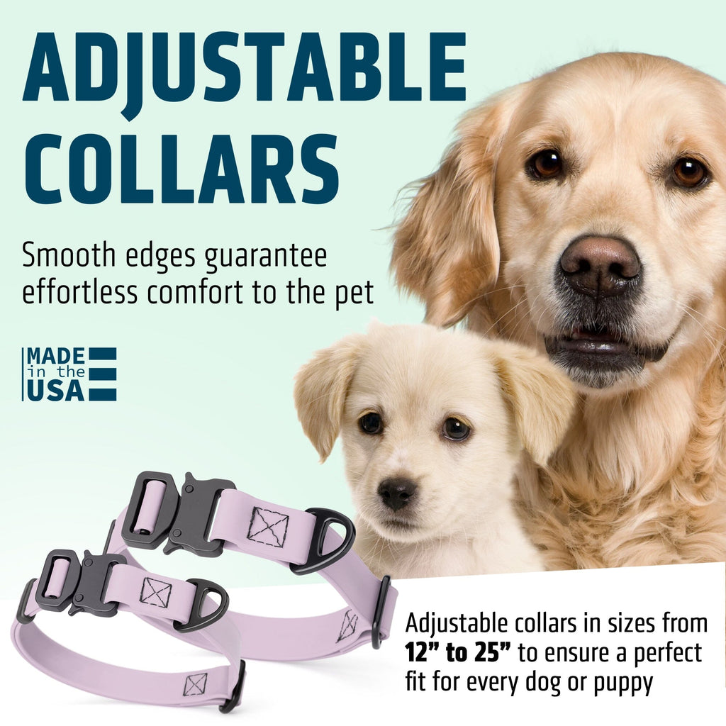 Dogline BioThane Dog Collar with Stab-Lock Quick Release Buckle