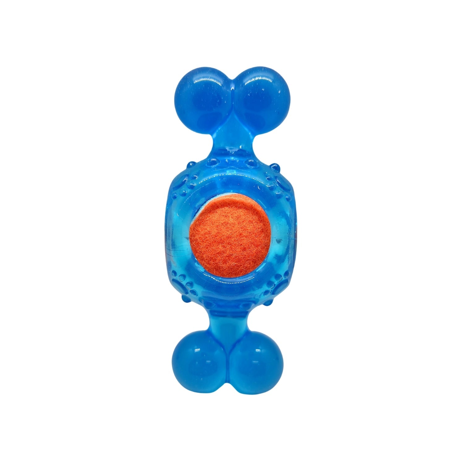 Blue Candy-Inspired Squeaky Tennis Ball Dog Chew Toy – TPR, Durable & Promotes Dental Health