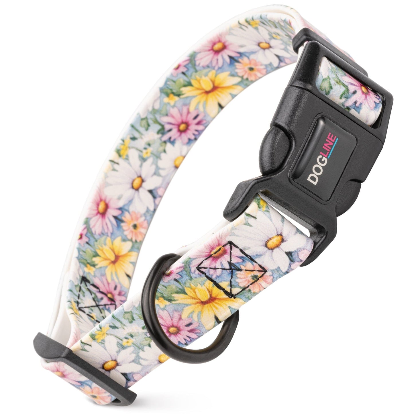 Dogline Biothane Full Color Design Printed Dog Collar with Quick Release Buckle
