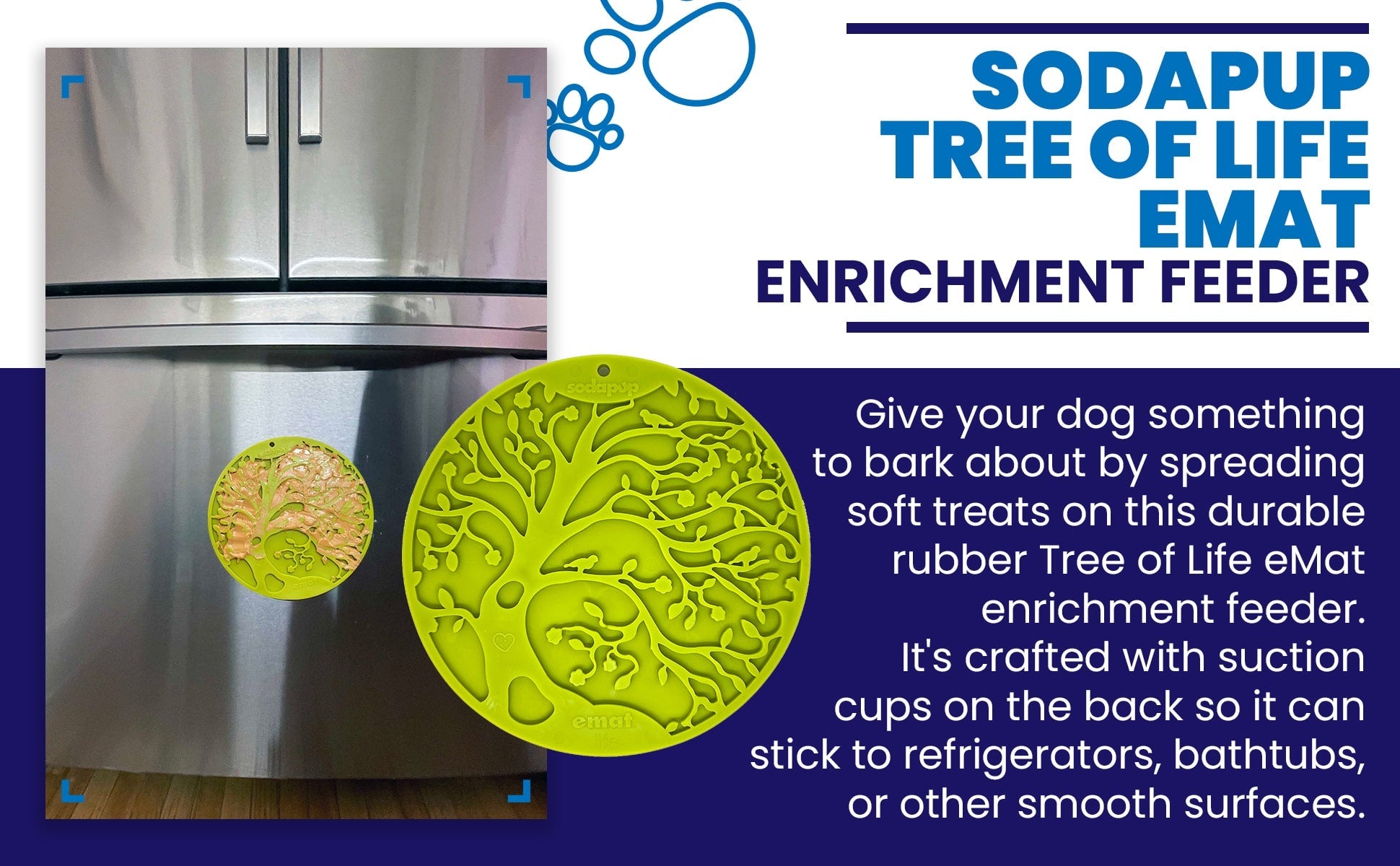 Tree of Life eMat - Enrichment Lick Mat For Dogs and Cats - With Suction Cups | Tree Design | USA Made