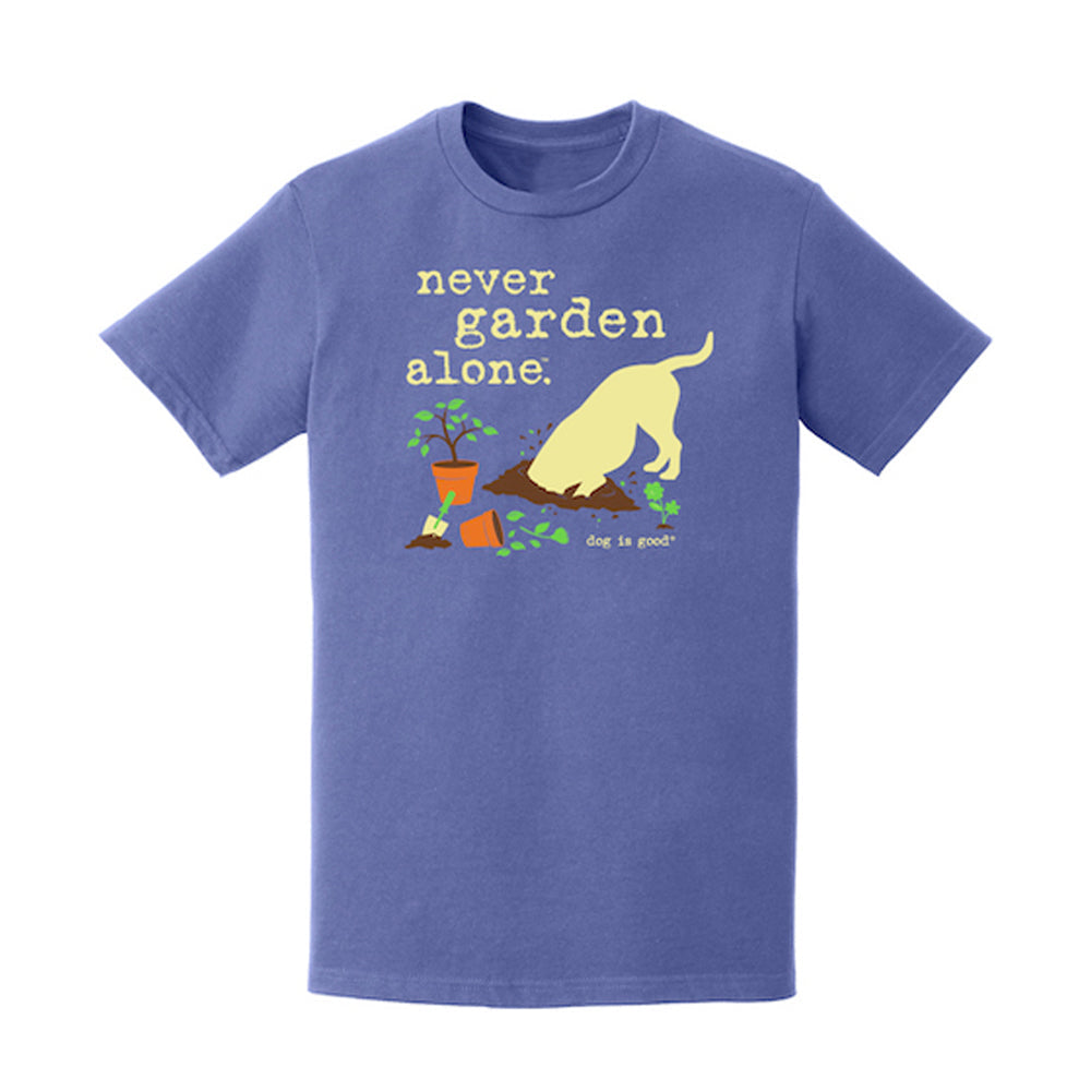 T-shirt: Never Garden Alone Flo Blue