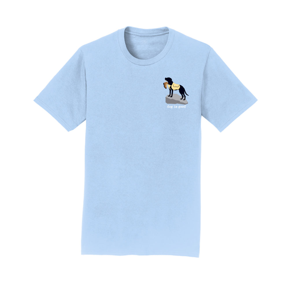 T-shirt: Never Hike Alone (Light Blue)
