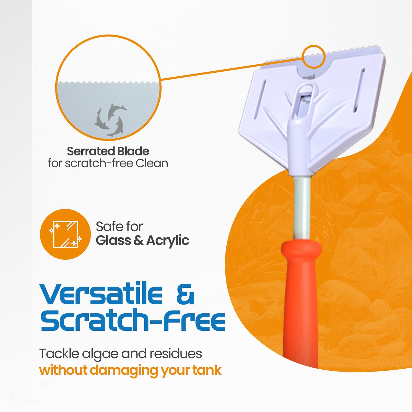 Flipper Platinum Aquarium Algae Scraper - 18"