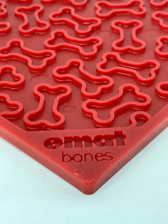 Bones eMat - Enrichment Lick Mat for Dogs and Cats | eMat Enrichment Toy for Anxiety Relief | SodaPup