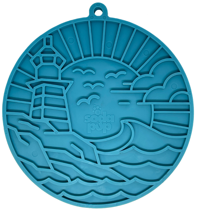 Lighthouse eMat - Enrichment Lick Mat For Dogs and Cats - With Suction Cups | USA Made