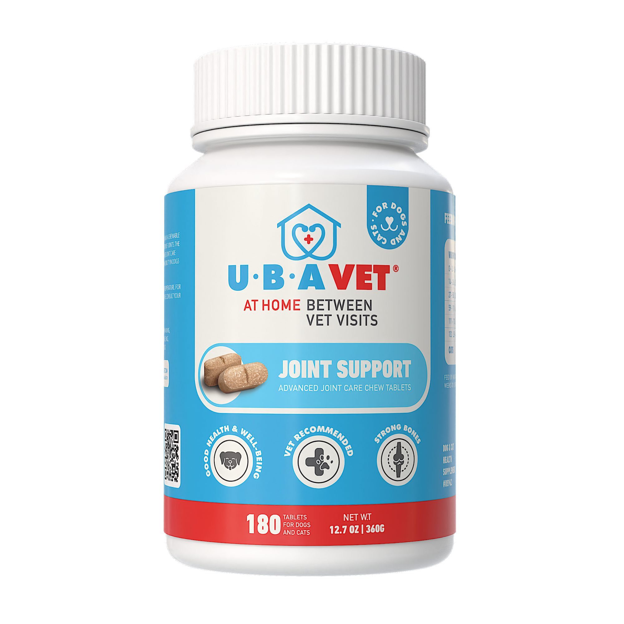 UBAVET Joint Support Advanced Joint Care Chew Tablets for Dogs & Cats