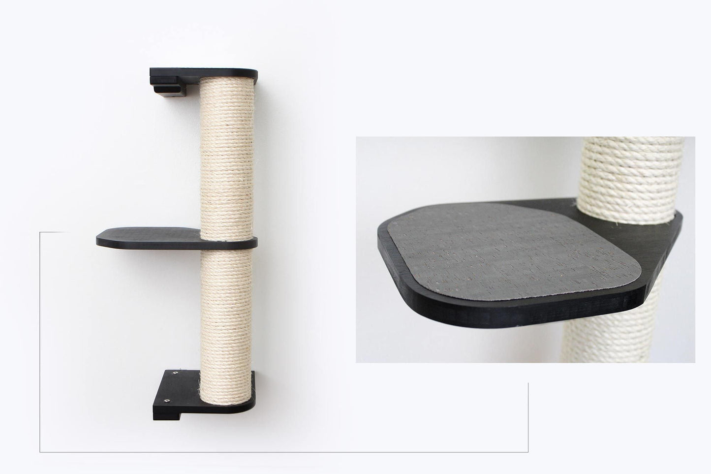 Wall Mounted Cat Climbing Pole - Sisal