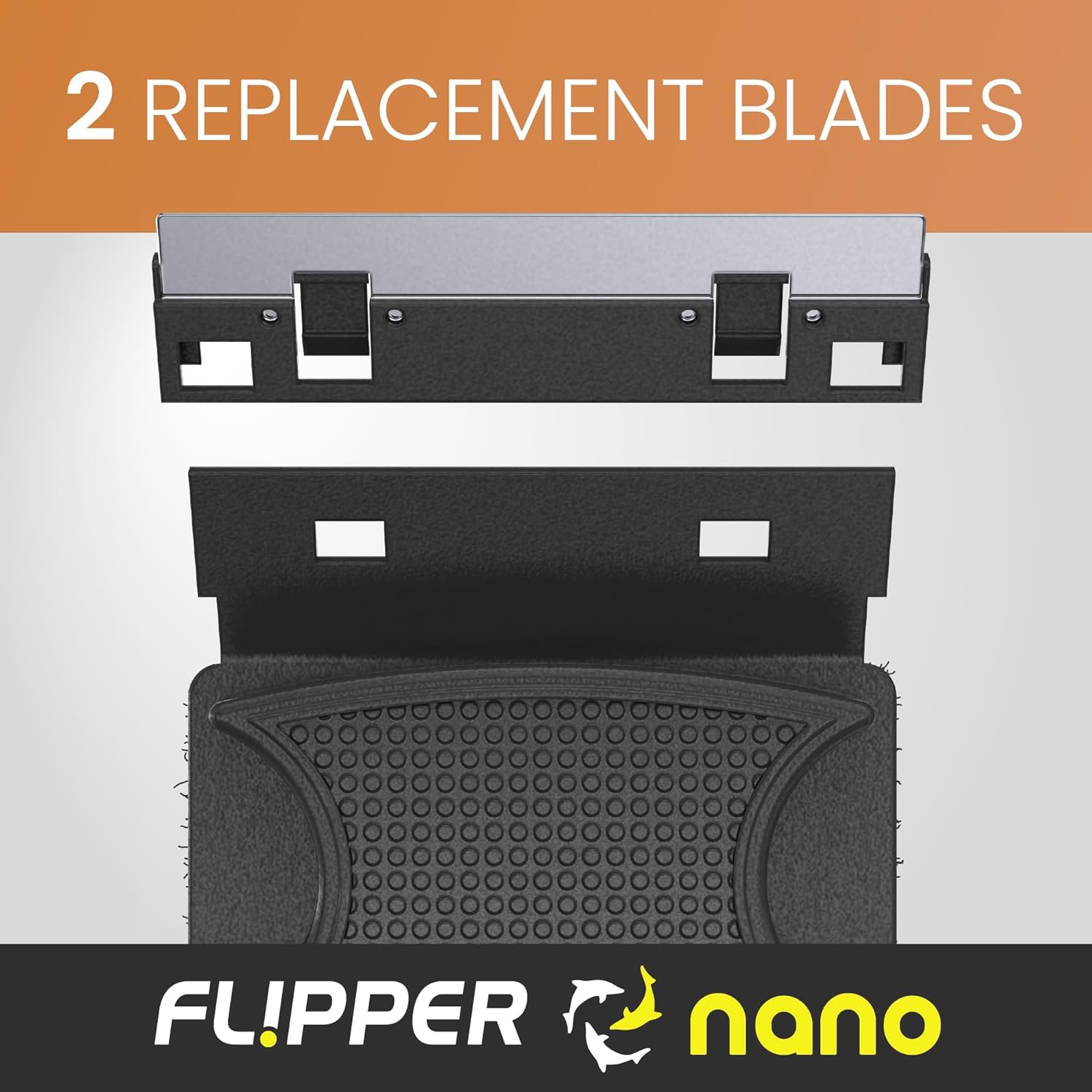 Flipper Nano Aquarium Cleaner Stainless Steel Replacement Blades 2 Pack