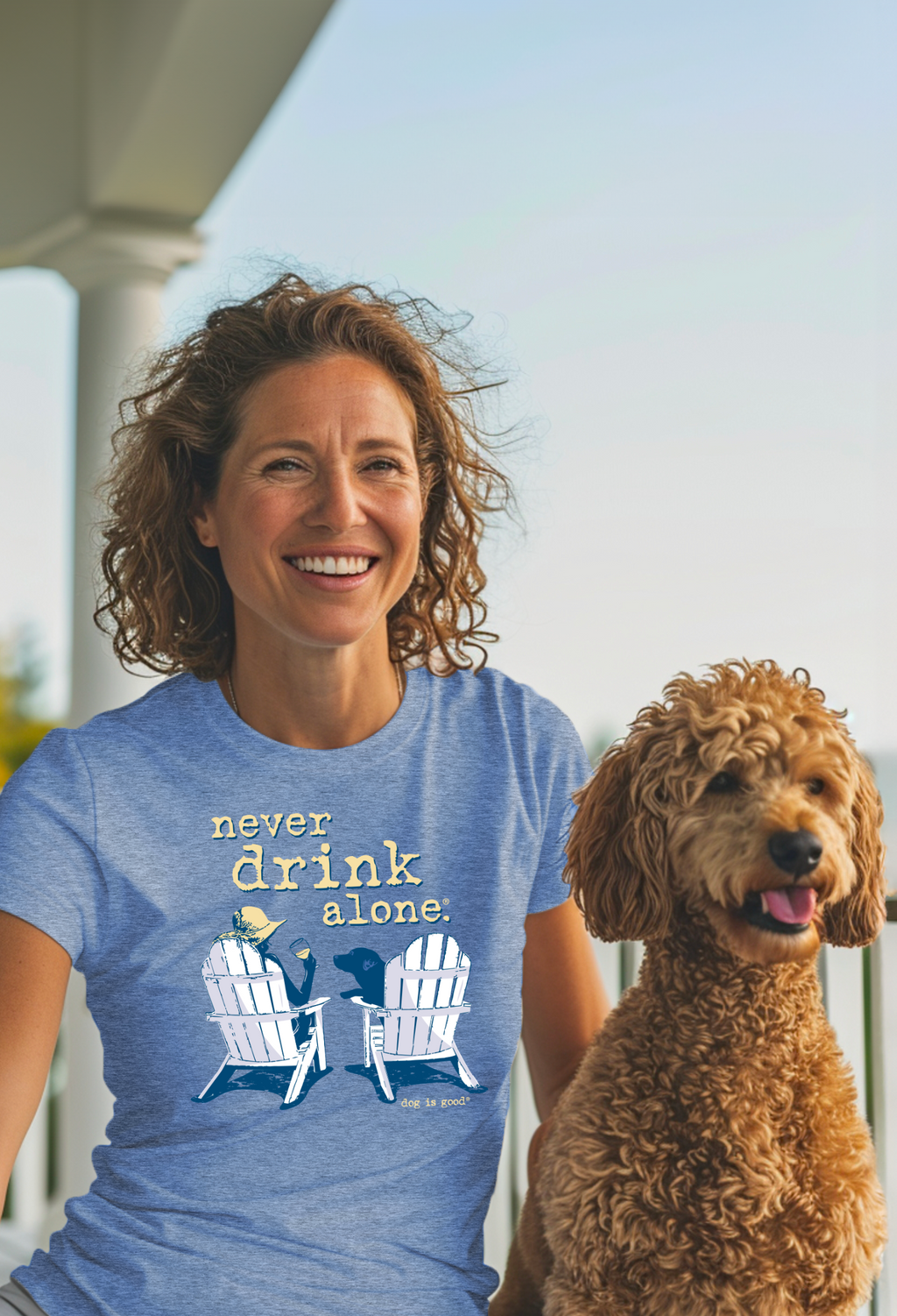 T-shirt: Never Drink Alone (Women's)