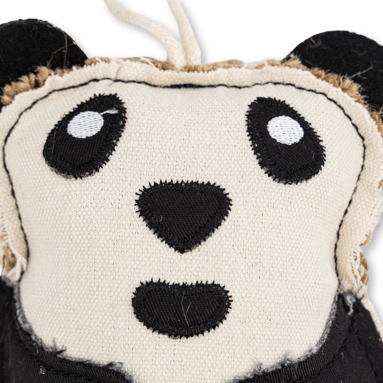 Canvas & Jute Panda-Shaped Dog Chew Toy – Durable, Safe and Non-Toxic