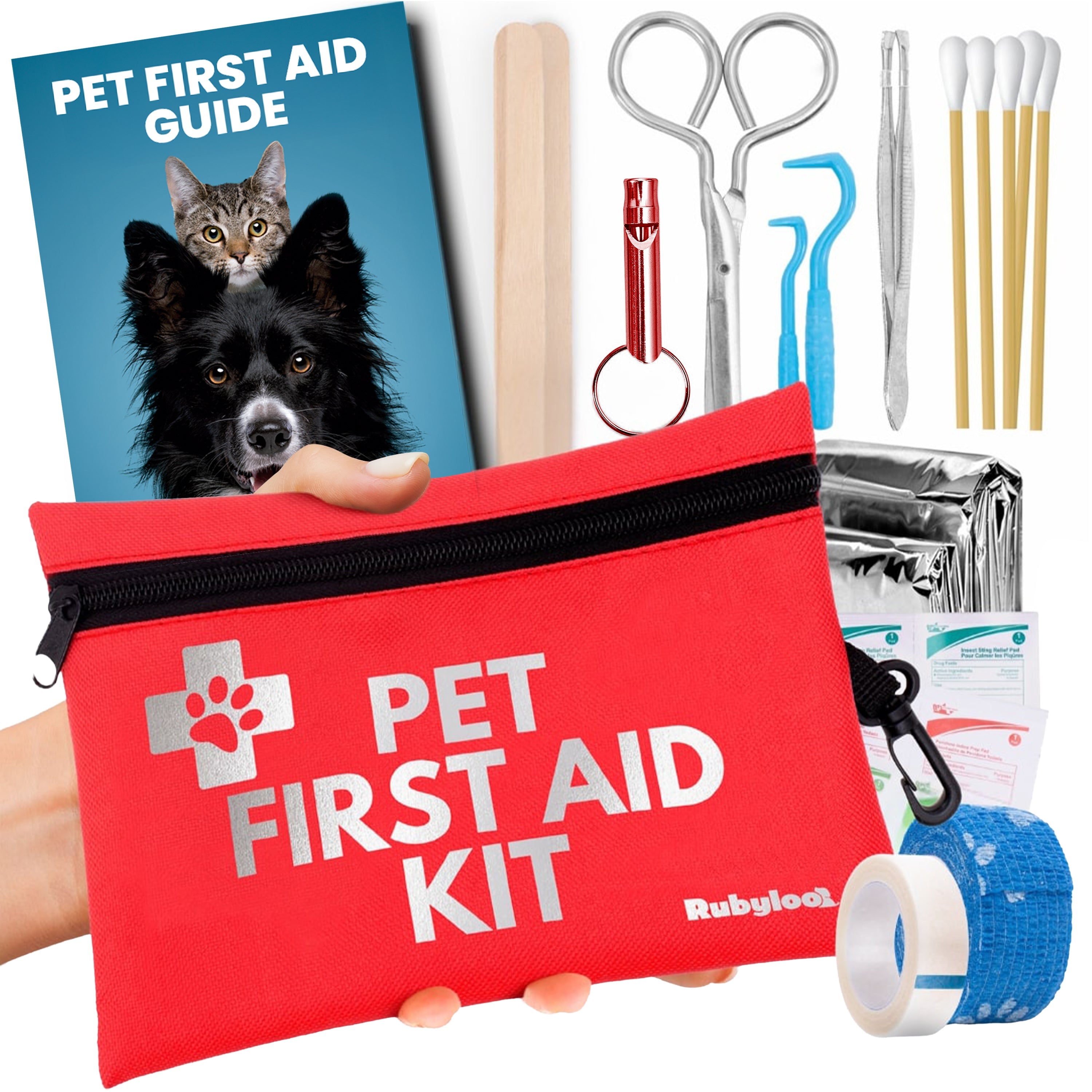 Pet First Aid Kit for Dogs & Cats with Vet-Approved Essentials