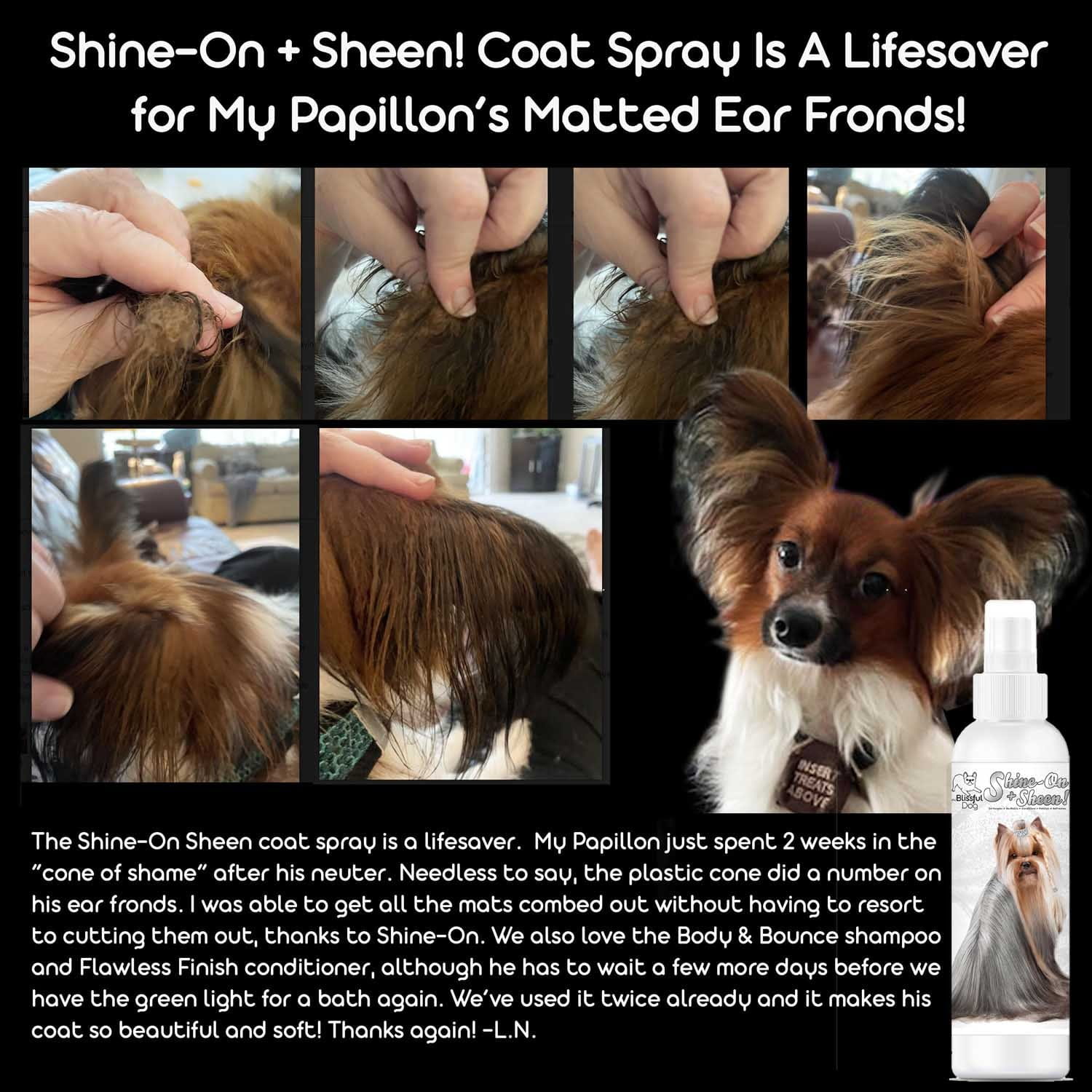 Shine-On+Sheen Dog De-Tangling Coat Spray