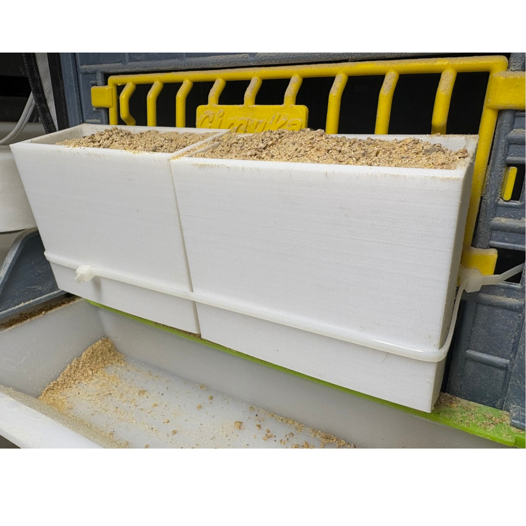 Button Quail Feeders (2), Adjustable Spill-Resistant Design Made in USA