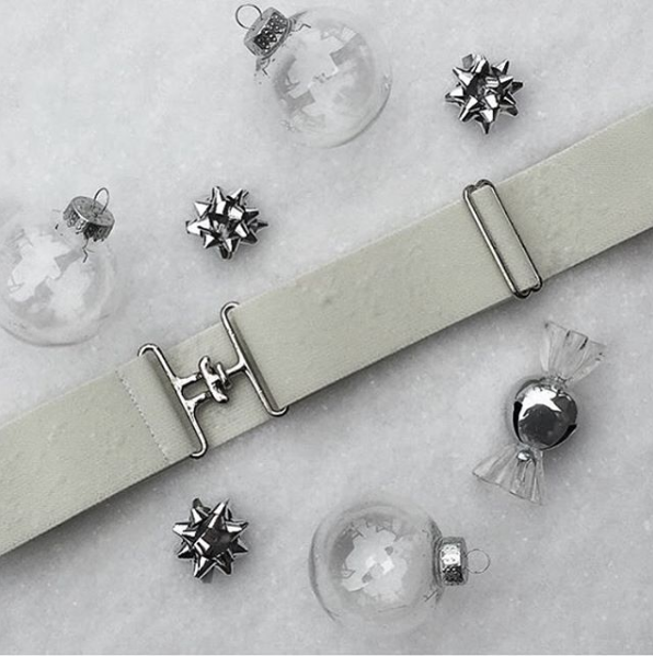 White + Silver Elastic Belt